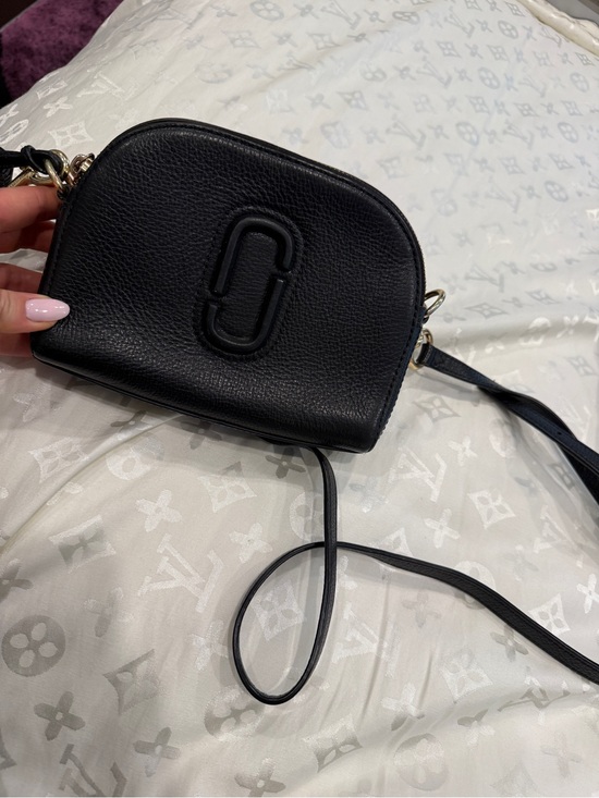 Marc Jacobs Handbags - Marc Jacobs Black Pebbled Leather Crossbody with Double J Logo